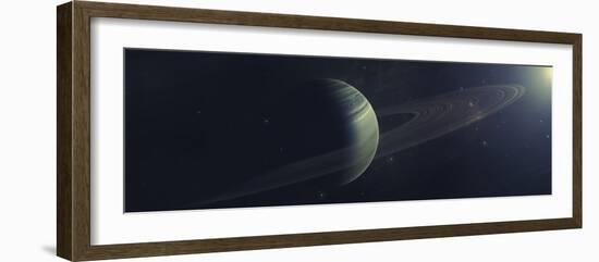 Gas Giant Orbiting Sirius Star Along with Four Moons-Stocktrek Images-Framed Photographic Print