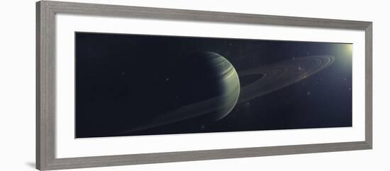 Gas Giant Orbiting Sirius Star Along with Four Moons-Stocktrek Images-Framed Photographic Print