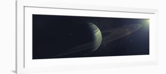 Gas Giant Orbiting Sirius Star Along with Four Moons-Stocktrek Images-Framed Photographic Print