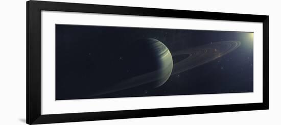 Gas Giant Orbiting Sirius Star Along with Four Moons-Stocktrek Images-Framed Photographic Print