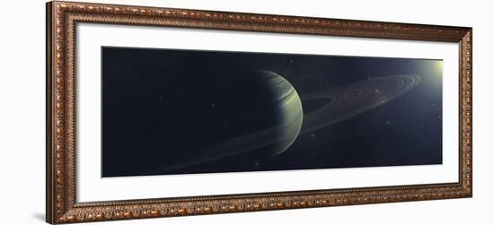 Gas Giant Orbiting Sirius Star Along with Four Moons-Stocktrek Images-Framed Photographic Print