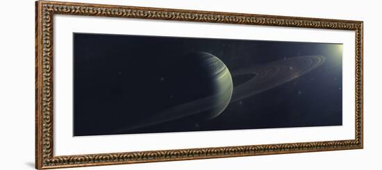 Gas Giant Orbiting Sirius Star Along with Four Moons-Stocktrek Images-Framed Photographic Print