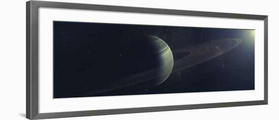 Gas Giant Orbiting Sirius Star Along with Four Moons-Stocktrek Images-Framed Photographic Print