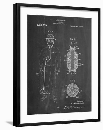 Gas Mask Patent-null-Framed Art Print