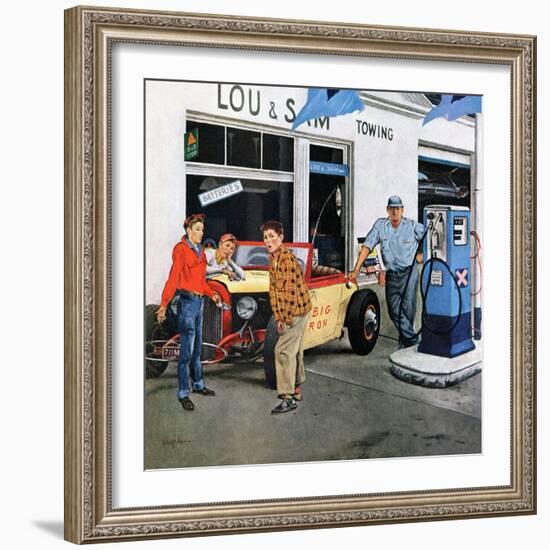 "Gas Money," March 26, 1960-George Hughes-Framed Giclee Print