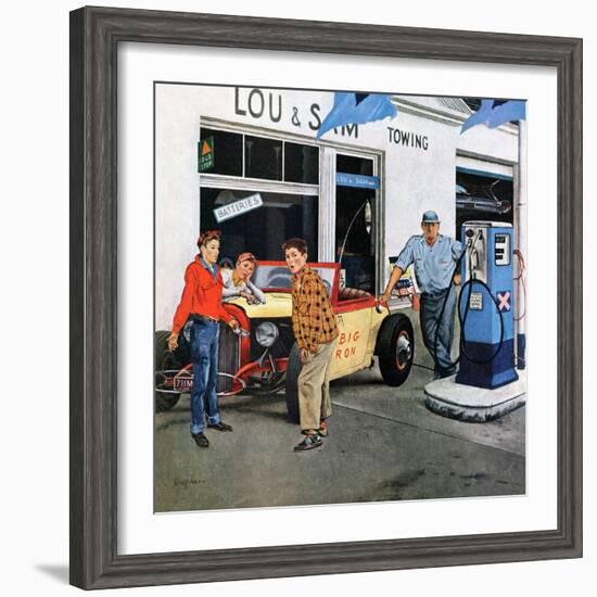 "Gas Money," March 26, 1960-George Hughes-Framed Giclee Print