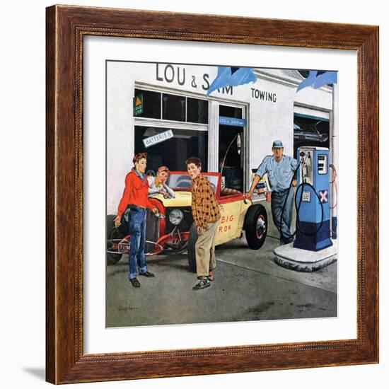 "Gas Money," March 26, 1960-George Hughes-Framed Giclee Print
