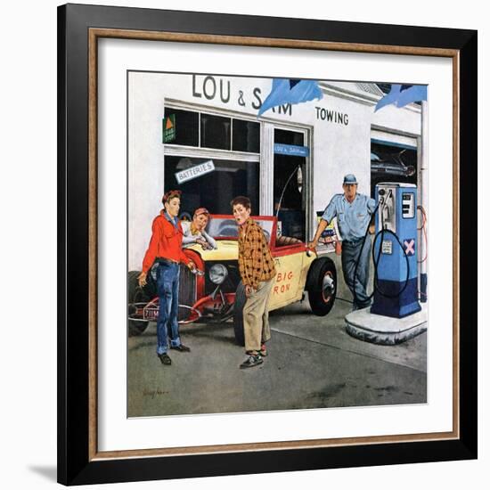 "Gas Money," March 26, 1960-George Hughes-Framed Giclee Print