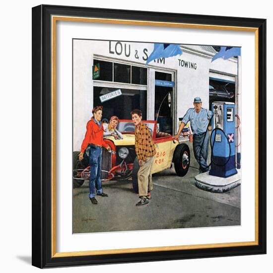 "Gas Money," March 26, 1960-George Hughes-Framed Giclee Print