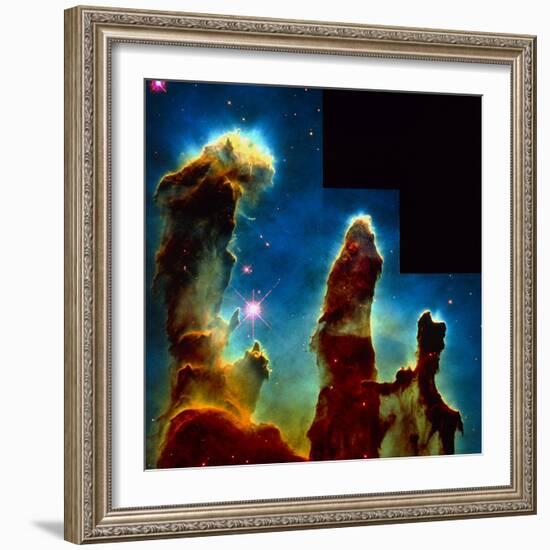 Gas Pillars In Eagle Nebula-null-Framed Premium Photographic Print