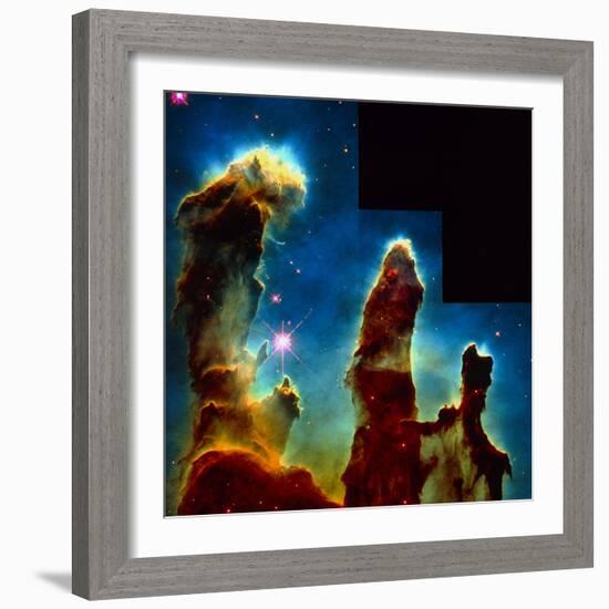 Gas Pillars In Eagle Nebula-null-Framed Premium Photographic Print