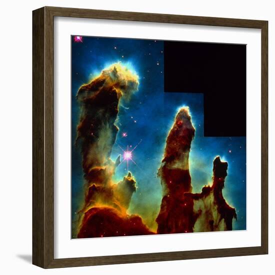 Gas Pillars In Eagle Nebula-null-Framed Premium Photographic Print