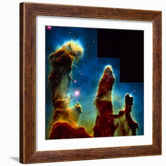 Gas Pillars In Eagle Nebula-null-Framed Premium Photographic Print