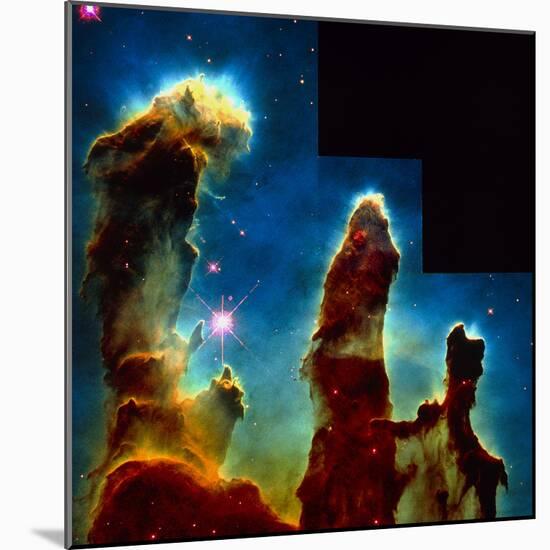 Gas Pillars In Eagle Nebula-null-Mounted Premium Photographic Print