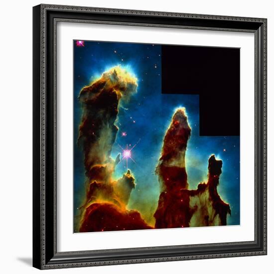 Gas Pillars In Eagle Nebula-null-Framed Premium Photographic Print