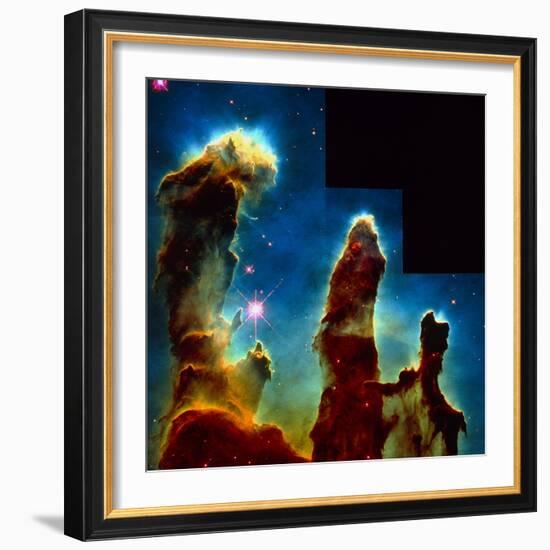 Gas Pillars In Eagle Nebula-null-Framed Premium Photographic Print