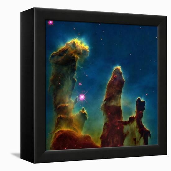 Gas Pillars In the Eagle Nebula-null-Framed Premier Image Canvas