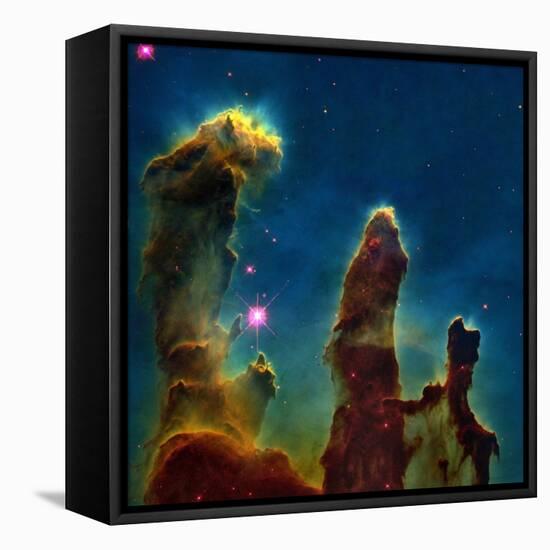 Gas Pillars In the Eagle Nebula-null-Framed Premier Image Canvas