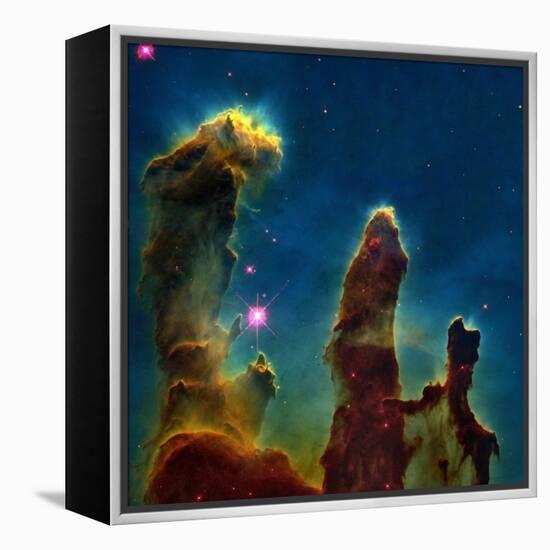 Gas Pillars In the Eagle Nebula-null-Framed Premier Image Canvas