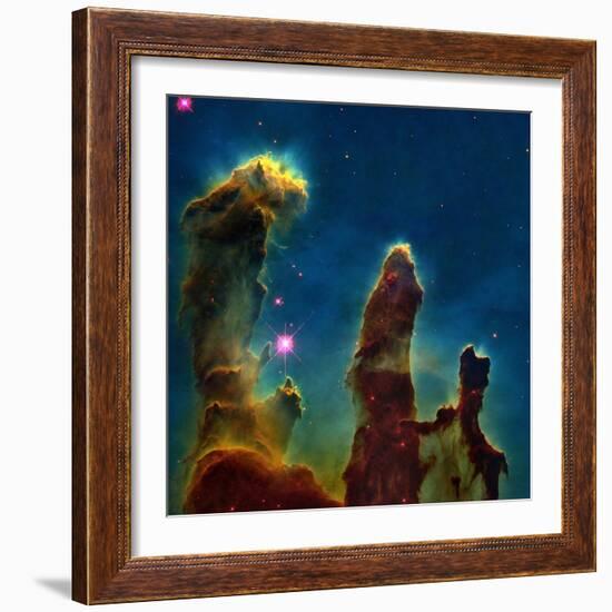 Gas Pillars In the Eagle Nebula-null-Framed Premium Photographic Print