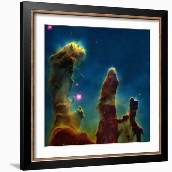 Gas Pillars In the Eagle Nebula-null-Framed Premium Photographic Print