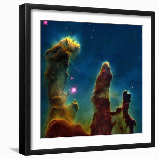 Gas Pillars In the Eagle Nebula-null-Framed Premium Photographic Print