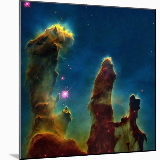 Gas Pillars In the Eagle Nebula-null-Mounted Premium Photographic Print