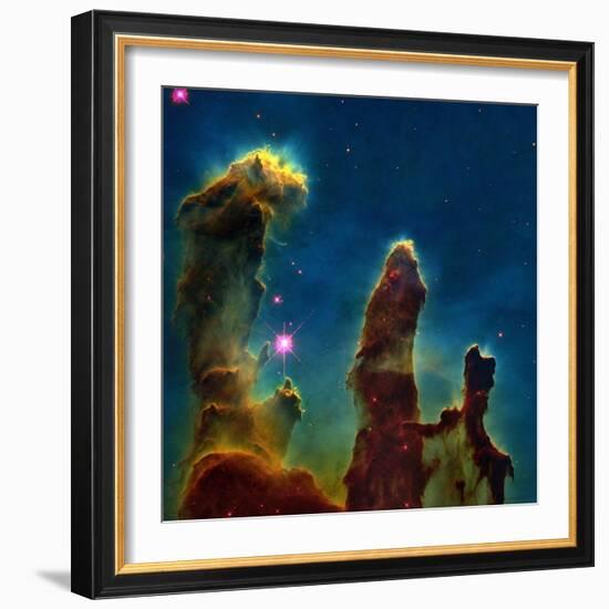 Gas Pillars In the Eagle Nebula-null-Framed Premium Photographic Print