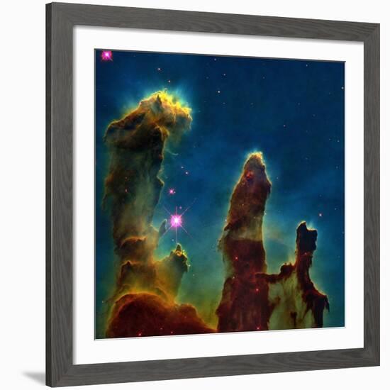 Gas Pillars In the Eagle Nebula-null-Framed Photographic Print