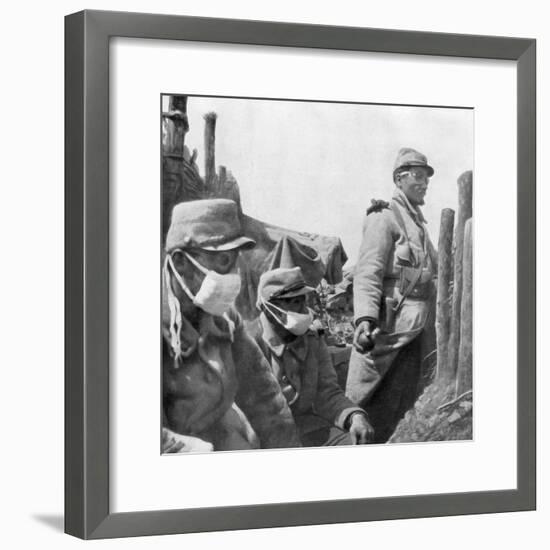 Gas Protection, France, World War I, 1915-null-Framed Giclee Print