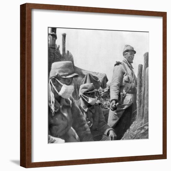 Gas Protection, France, World War I, 1915-null-Framed Giclee Print