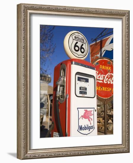 Gas Pump, General Store and Route 66 Museum, Hackberry, Arizona, USA-Richard Cummins-Framed Photographic Print