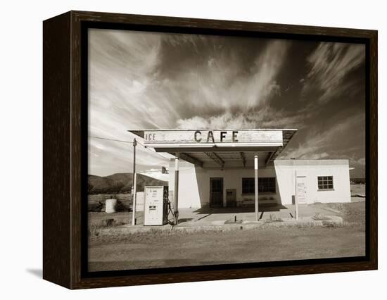 Gas Station and Cafe-Aaron Horowitz-Framed Premier Image Canvas