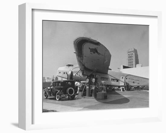 Gas Station Named "The Happy Landing"-Alfred Eisenstaedt-Framed Photographic Print