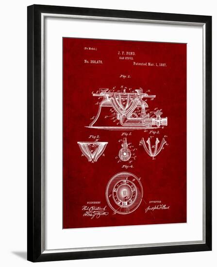 Gas Stove Kitchen Art Patent-Cole Borders-Framed Art Print