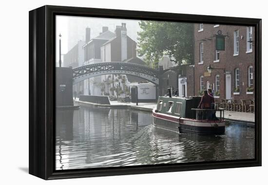 Gas Street Basin, Birmingham Canal Navigations (BCN), Birmingham, West Midlands, England, United Ki-Graham Lawrence-Framed Premier Image Canvas