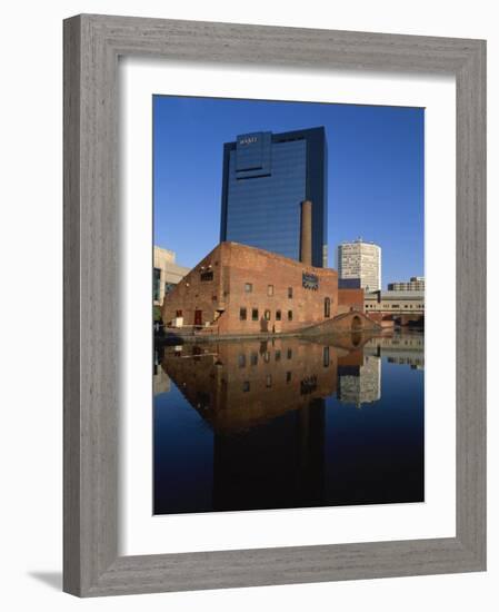 Gas Street Canal Basin, Birmingham, West Midlands, England, UK-David Hughes-Framed Photographic Print