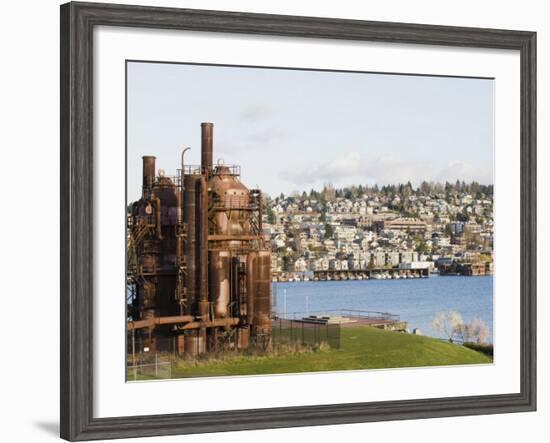 Gas Works Park, Lake Union, Seattle, Washington State, United States of America, North America-Christian Kober-Framed Photographic Print
