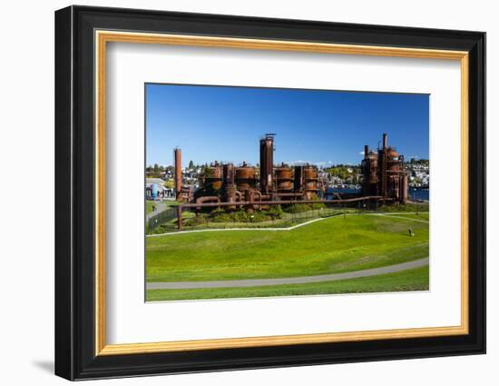 Gas Works Park on sunny day, Seattle, Washington, USA-Panoramic Images-Framed Photographic Print