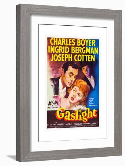 Gaslight, Charles Boyer, Ingrid Bergman, Joseph Cotten, 1944-null-Framed Premium Giclee Print