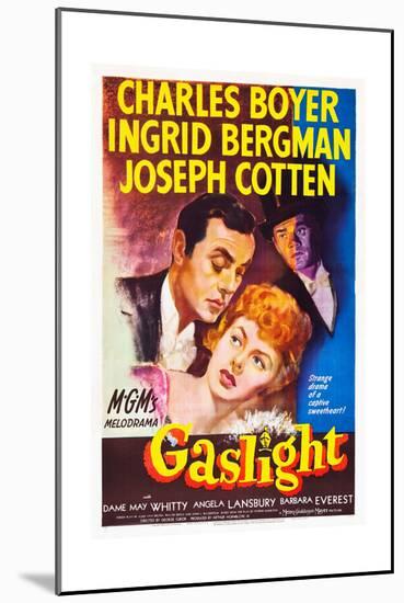 Gaslight, Charles Boyer, Ingrid Bergman, Joseph Cotten, 1944-null-Mounted Premium Giclee Print