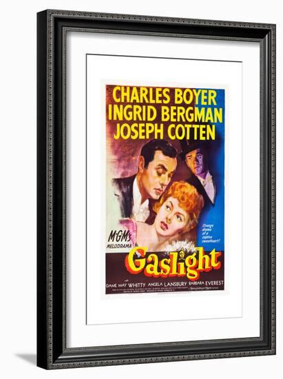 Gaslight, Charles Boyer, Ingrid Bergman, Joseph Cotten, 1944-null-Framed Premium Giclee Print