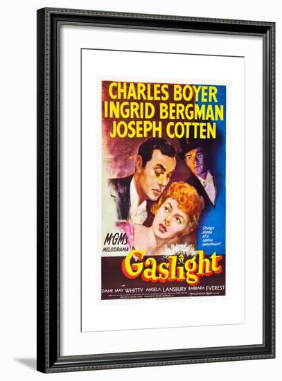 Gaslight, Charles Boyer, Ingrid Bergman, Joseph Cotten, 1944-null-Framed Art Print