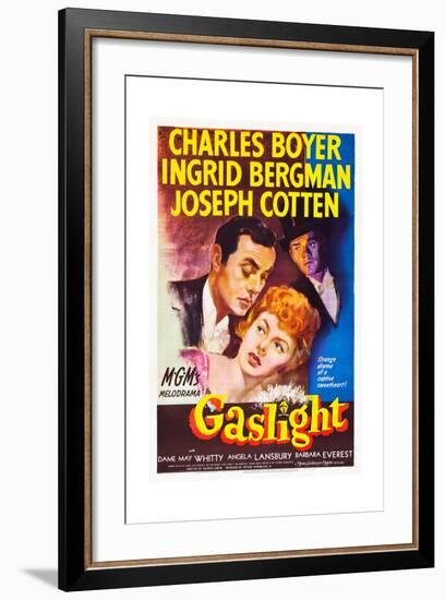 Gaslight, Charles Boyer, Ingrid Bergman, Joseph Cotten, 1944-null-Framed Art Print