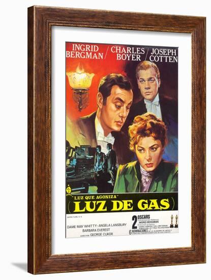 Gaslight, Joseph Cotton, Charles Boyer, Ingrid Bergman, 1944-null-Framed Art Print