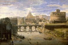 View of Castel Sant'Angelo in Rome-Gaspar van Wittel-Giclee Print