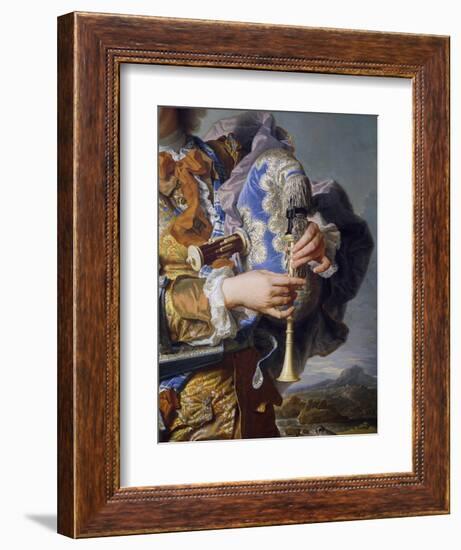 Gaspard De Gueidan Playing Bagpipes, Ca 1735-Hyacinthe Rigaud-Framed Giclee Print