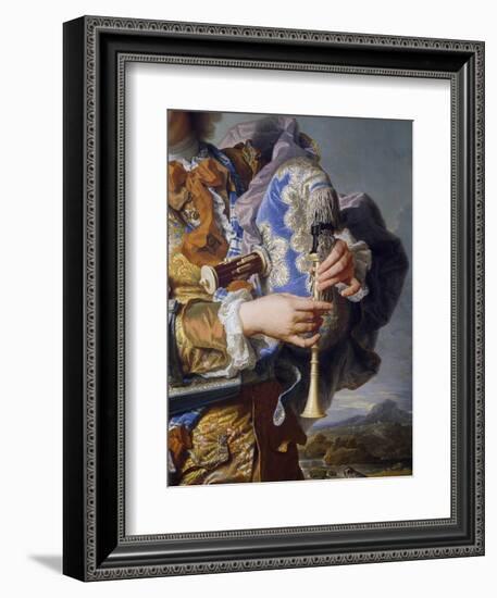 Gaspard De Gueidan Playing Bagpipes, Ca 1735-Hyacinthe Rigaud-Framed Giclee Print