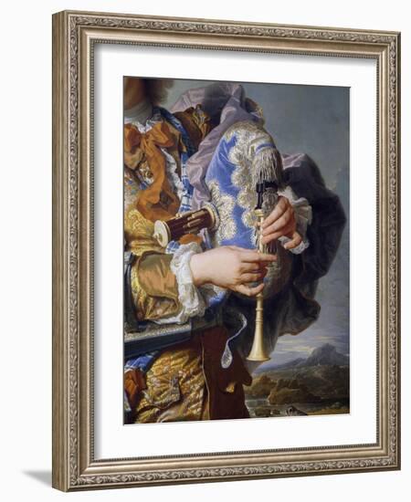 Gaspard De Gueidan Playing Bagpipes, Ca 1735-Hyacinthe Rigaud-Framed Giclee Print