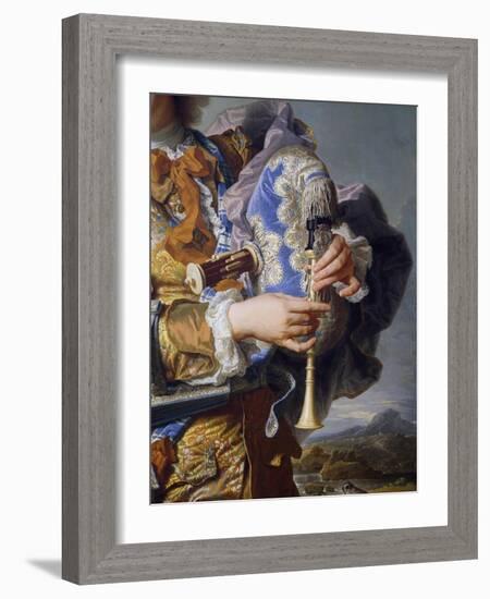 Gaspard De Gueidan Playing Bagpipes, Ca 1735-Hyacinthe Rigaud-Framed Giclee Print